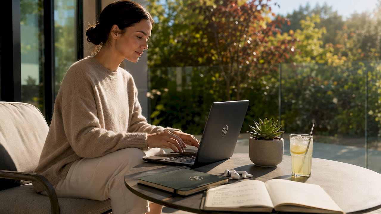 Woman shopping nicotine pouches online at home
