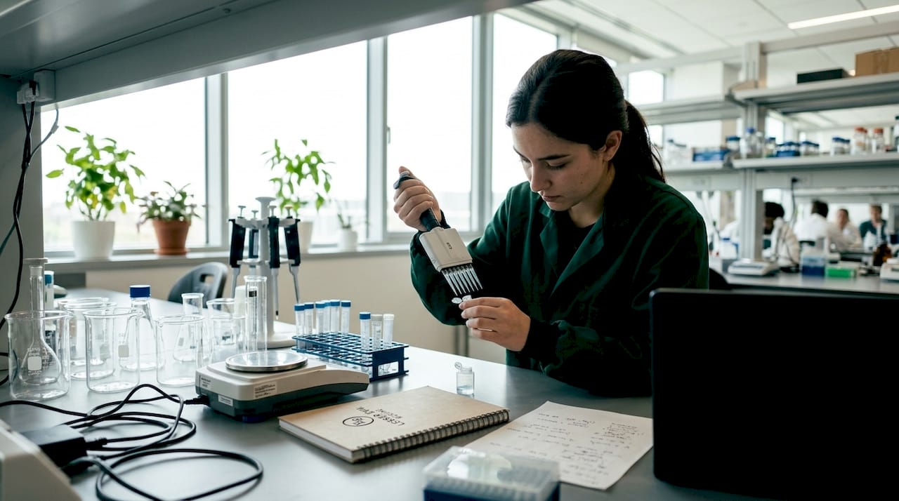 Scientist working with oral nicotine samples